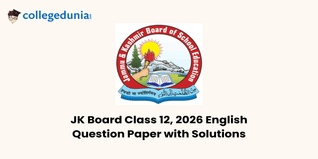 JK Board Class 12 English 2026 Question Paper with Solution PDF